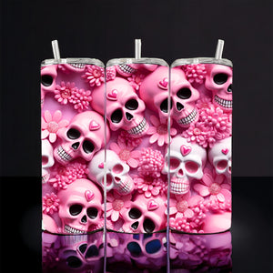 Pink Skull Tumbler